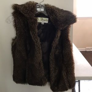 Faux fur vest